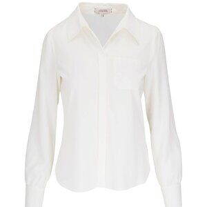 Dorothee Schumacher Modern Flow Blouse Womens White Sz 5 NWT $480